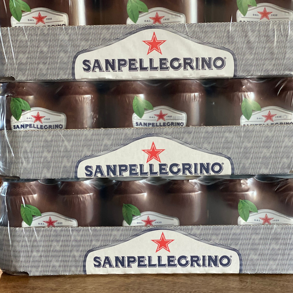 
                  
                    San Pellegrino cans
                  
                